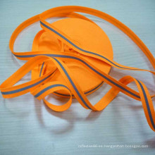 alto poliester reflectante naranja alta visibilidad con cinta de película reflexiva de transferencia de calor